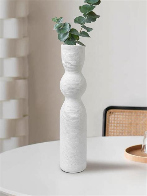 Amazon.com: White Tall Vase, 15 Inch Skinny Ceramic Flowers Vases ...