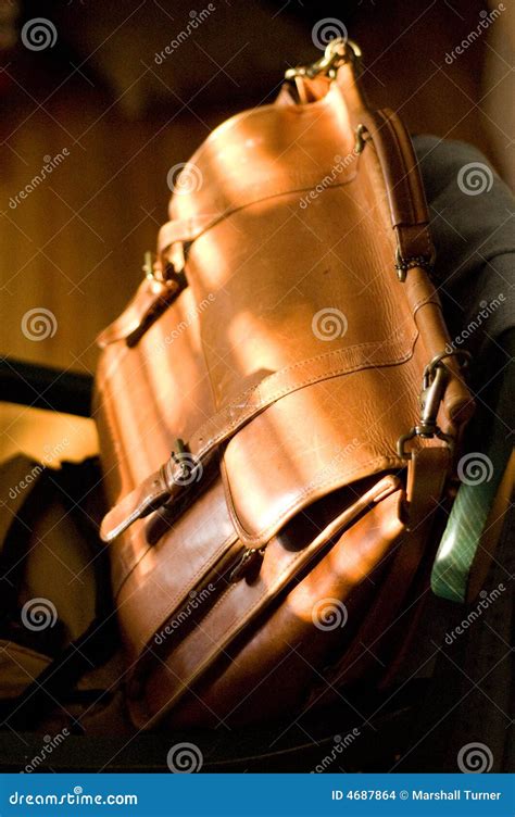 Leather Attache Case stock photo. Image of leather, business - 4687864