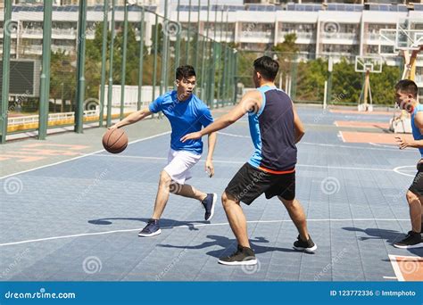 Young Asian Adults Playing Basketball Stock Photo - Image of life ...