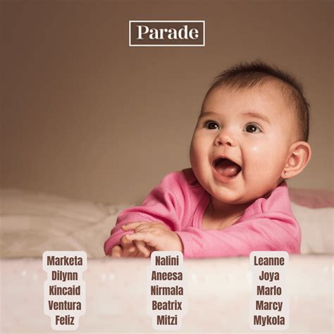 Unique Baby Girl Names And Meanings