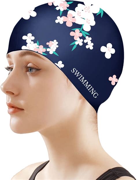 Swim Caps for Women, Swimming Cap 3D Ergonomic Design Comfortable ...