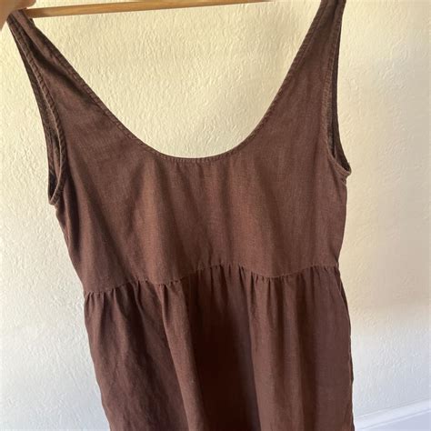 Afends Jesse Dress brown, size small fits more like... - Depop