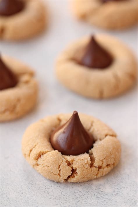 Peanut butter blossom cookie classic hershey s chocolate kiss cookie ...