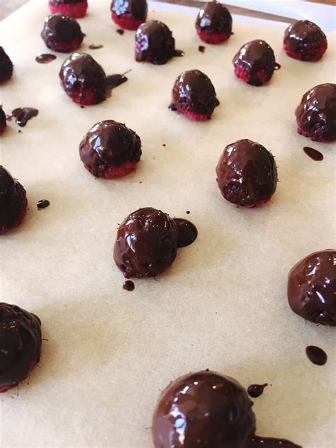 Chocolate Covered Raspberries - One Happy Dish