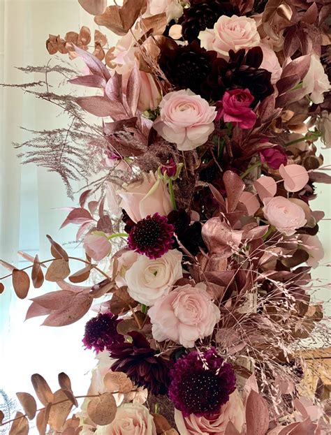 Rose Gold Color Palette Floral Arrangement