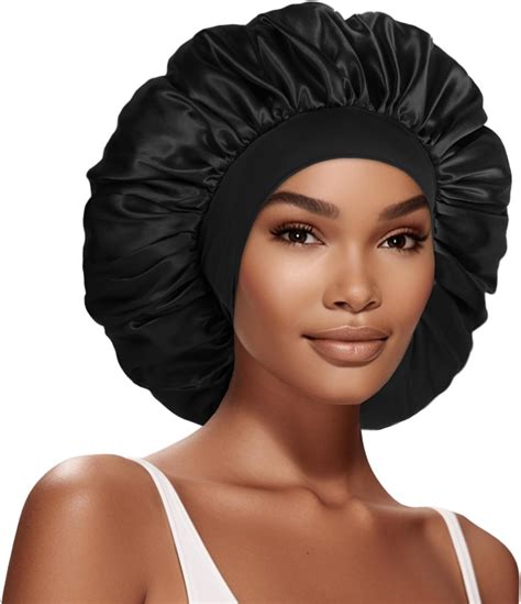 Amazon.com : KISS COLORS & CARE Silky Satin Bonnet Cap, XL, Protective ...