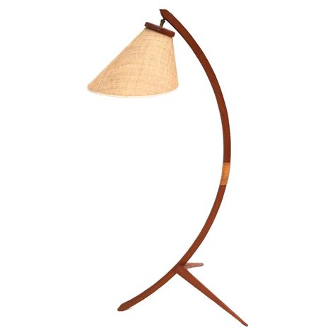Teak Danish Scandinavian Mid-Century Modern Sculptural Floor Lamp 3 Leg ...