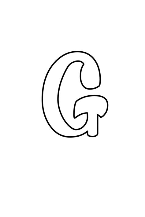 Printable Bubble Letters: Fancy Bubble Letter G