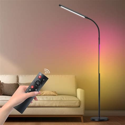 cozywarm LED Floor Lamp,15W Dimmable Bright Reading & RGB Atmosphere ...