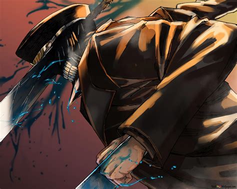 Katana man Hybrid form from Chainsaw man 4K wallpaper download
