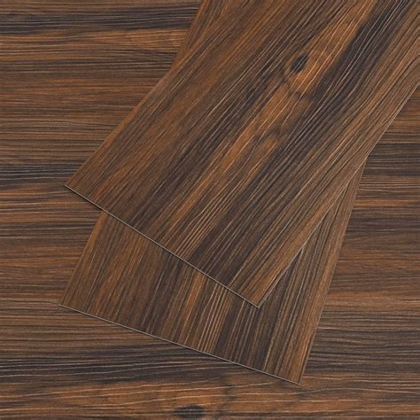 VEELIKE Dark Brown Wood Vinyl Plank Flooring 6''x36'' - Veelike