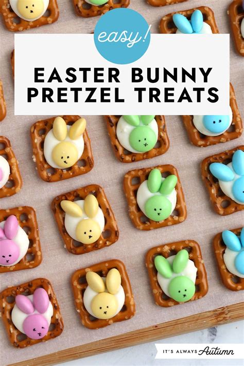 Easter bunny pretzel treats – Artofit