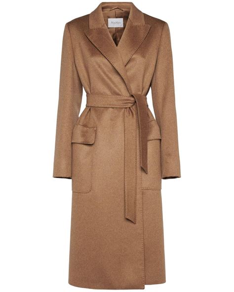 Max Mara Nyssa Belted Cashmere Long Coat in Brown | Lyst