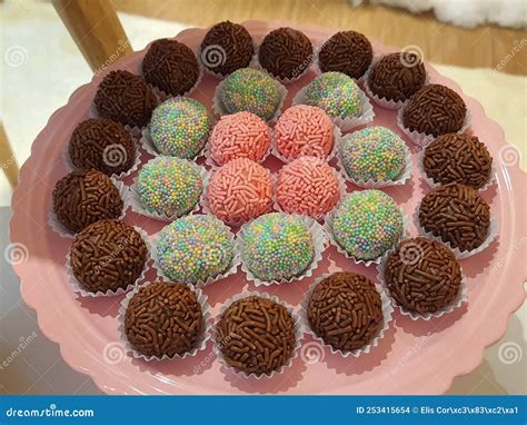 Brigadiers, Homemade Brazilian Chocolate Candy, with Colored Sprinkles ...