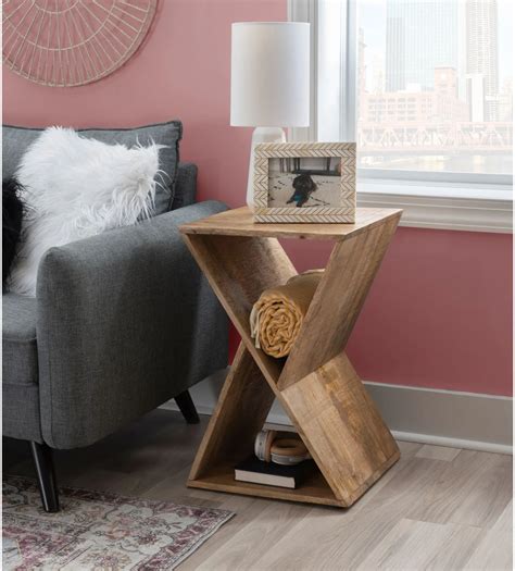 Titus Natural Triangle Side Table