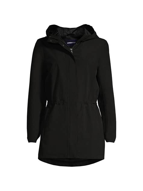 Lands' End Women's Waterproof Hooded Packable Raincoat - Walmart.com