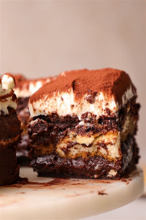 Eggless Tiramisu Brownies | Baking, Dairy free baking, Tiramisu brownies