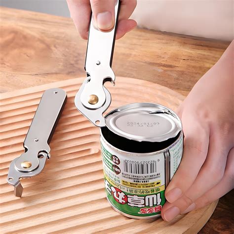 Stainless Steel Can Opener - Manual with Grip Handles, Easy Turn, Heavy ...
