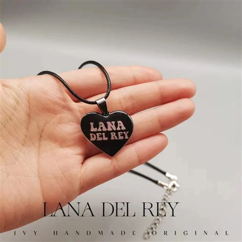 Lana Del Rey Heart Necklace Pendant for women Acrylic Lana Del Rey ...