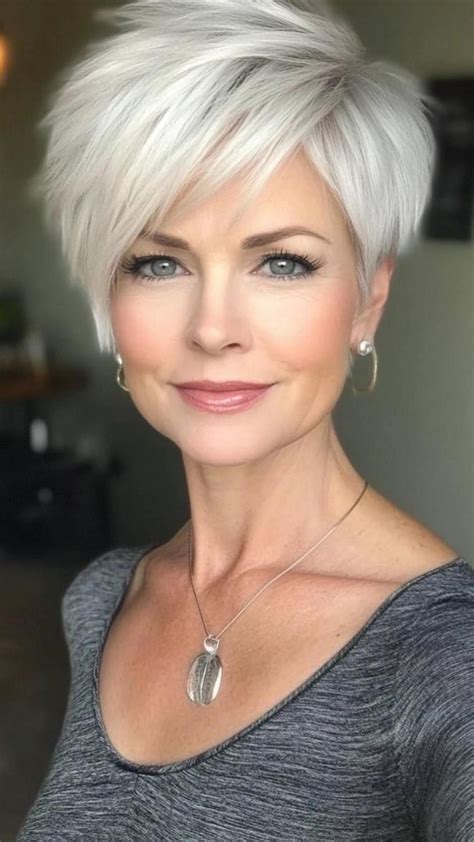 Pin by Marquita Blansit on Hairstyles | Short silver hair, Short hair ...