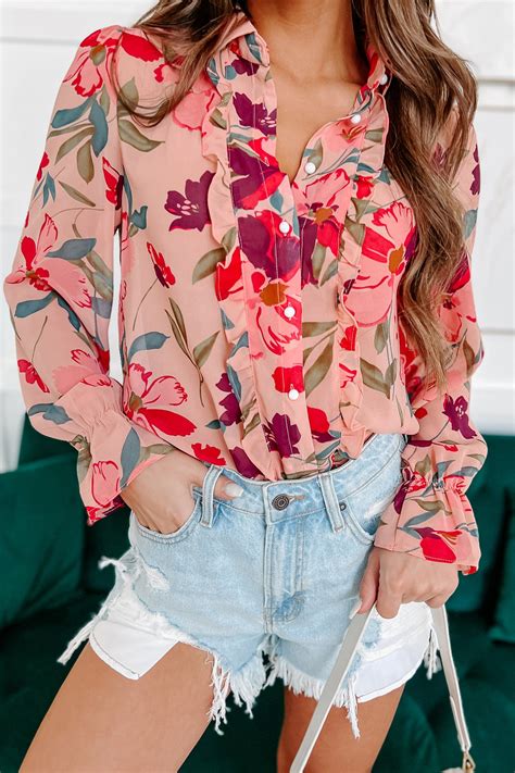 Remarkable Days Ruffled Floral Blouse (Multi) · NanaMacs