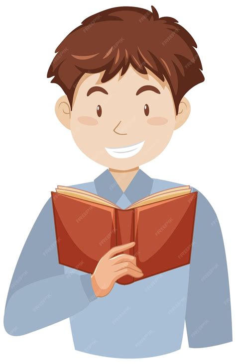 Free Vector | Cartoon flat style of a man reading book