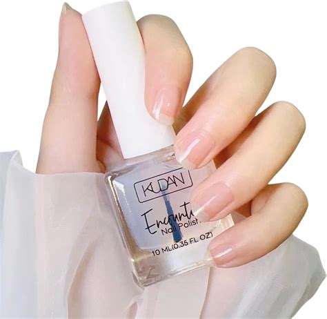 TBeautfave Clear Nail Polish, 2 in 1 Nail Varnish Quick Dry Top Coat ...