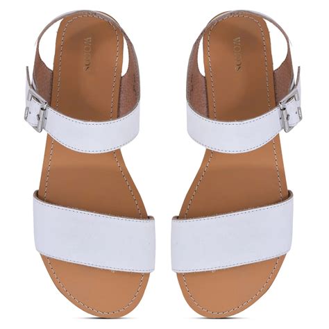 White strappy sandal | WOODLAND
