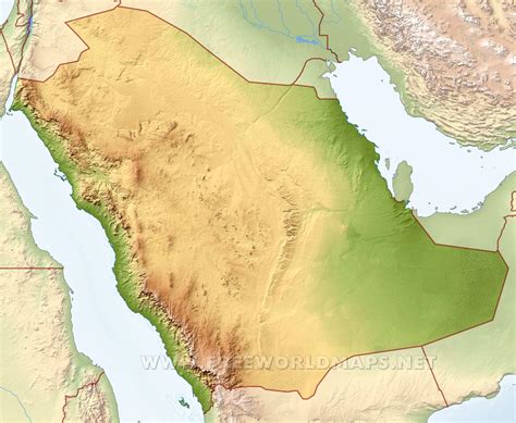 Map With Arabian Desert