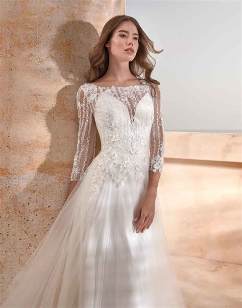 Holmes A-Line Tulle Wedding Gown Le Papillon By Modeca - Blush Boutique