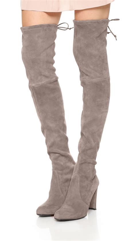 Lyst - Stuart Weitzman Highland Over The Knee Boots in Brown