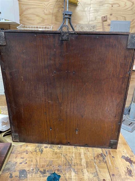 Antique Tiger Oak Seth Thomas 30 Day Hudson Wall Clock 19" x 19" x 5 ...