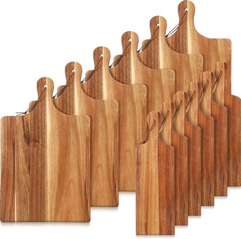Amazon.com: Vesici 12 Pcs Small Acacia Wood Cutting Board Rectangle ...