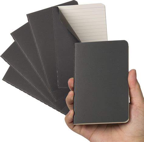 Twone Softcover Pocket Notebook Set - 3.5" X 5.5" - 6 Pack - 30 Sheets ...