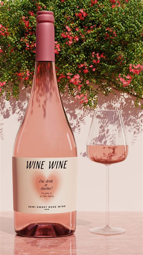 ArtStation - Bottle of Rose Wine