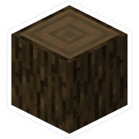 "Minecraft Dark Oak Log Block" Sticker for Sale by ItsCanaan in 2025 ...
