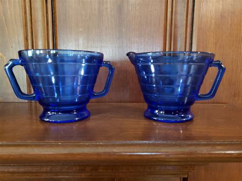 Hazel atlas glass company moderntone cobalt blue depression glass ...