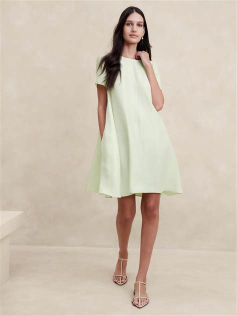 Aurelia Linen-Blend Mini Dress | Banana Republic