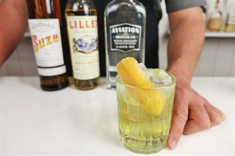 White Negroni Cocktail Recipe - Gin, Suze and Lillet Blanc