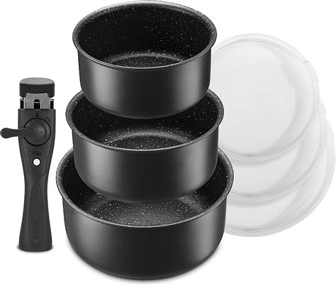 Amazon.com: Fadware Induction Sauce Pan Set 1.5QT & 2QT & 3QT, Pot Set ...
