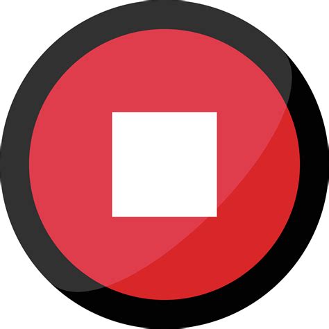 Stop button. Red Simple Media Player Icon. vector. 20589552 Vector Art ...