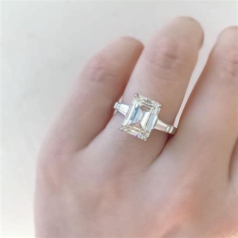 GIA Certified 2 Carat Emerald Cut Diamond Engagement Ring FLAWLESS ...