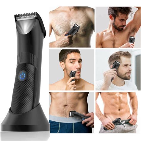 New Manscaping Pubic Hair Trimmer Waterproof Groin Electric Ball Body ...