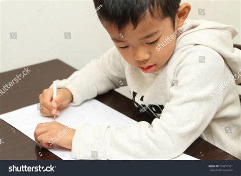 Japanese Boy Doing Homework First Grade写真素材730290961 | Shutterstock