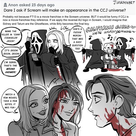 An AU where Sidney and Tatum are the killers. (Artist credit Janie Lee ...