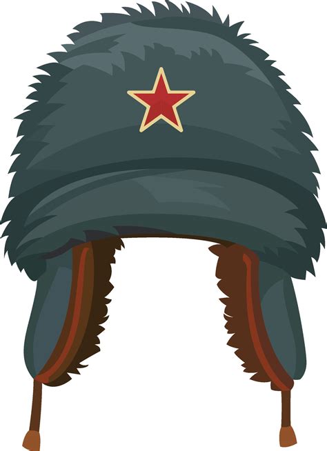 Ushanka Russian Hat flat style vector illustration, Ushanka hat ...
