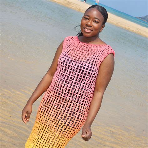 Crochet beach cover-up dress - Fosbas Designs