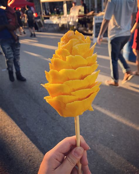 [I ate] a mango flower on a stick
