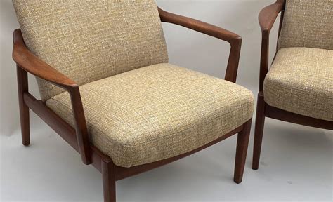 Danish Teak Lounge Chair by Tove and Edvard Kindt-Larsen for France and ...