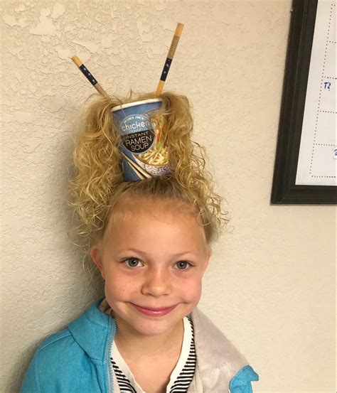 Ramen wacky hair day | Kids hairstyles, Crazy hair, Wacky hair days